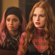 This is Toni’s (Vanessa Morgan) default stance: standing behind Cheryl (Madelaine Petsch).